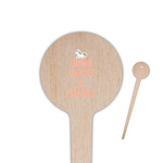 Unicorns 4" Round Wooden Food Picks - Single Sided (Personalized)