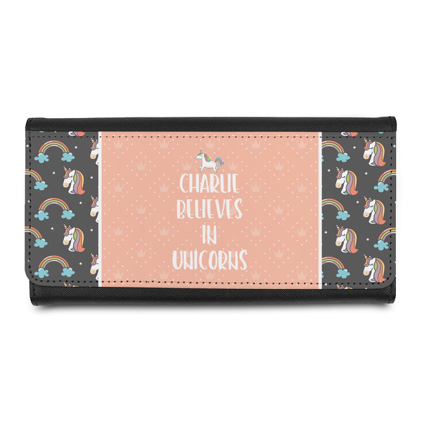 Custom Unicorns Leatherette Ladies Wallet (Personalized)