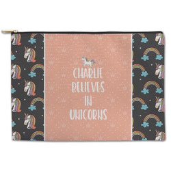 Unicorns Zipper Pouch - Large - 12.5"x8.5" (Personalized)