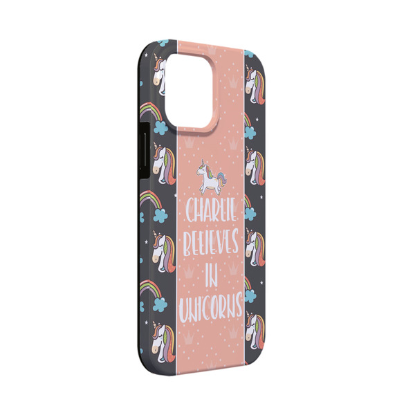 Custom Unicorns iPhone Case - Rubber Lined - iPhone 13 Mini (Personalized)