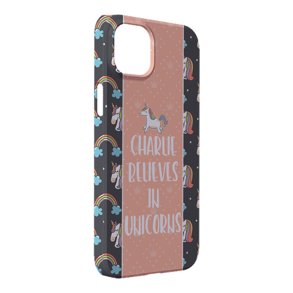 Custom Unicorns iPhone Case - Plastic - iPhone 14 Plus (Personalized)