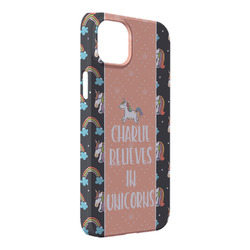 Unicorns iPhone Case - Plastic - iPhone 14 Pro Max (Personalized)