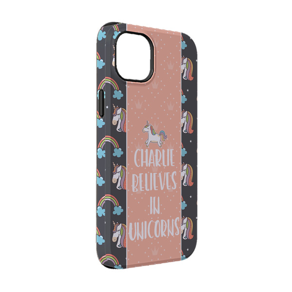 Custom Unicorns iPhone Case - Rubber Lined - iPhone 14 Pro (Personalized)