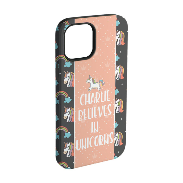 Custom Unicorns iPhone Case - Rubber Lined - iPhone 15 Pro (Personalized)