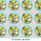 Softball 1" Multipurpose Round Labels - Sheet