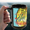 Softball 15oz. Black Mug - LIFESTYLE