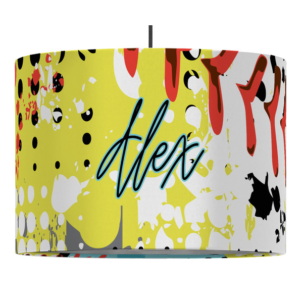 Custom Softball 16" Drum Pendant Lamp - Fabric (Personalized)