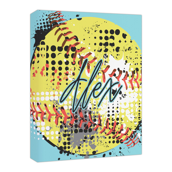 Custom Softball Canvas Print - 16x20 (Personalized)