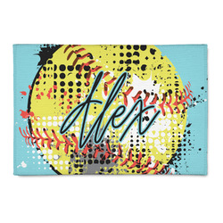 Softball Patio Rug (Personalized)