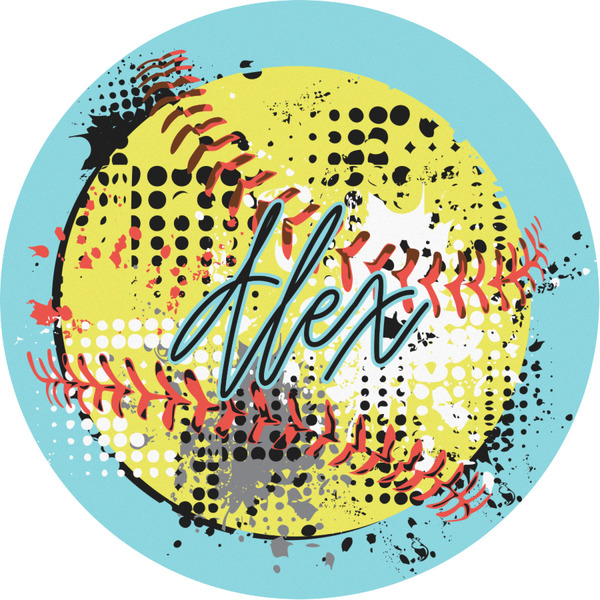 Custom Softball Multipurpose Round Labels - Custom Sized (Personalized)