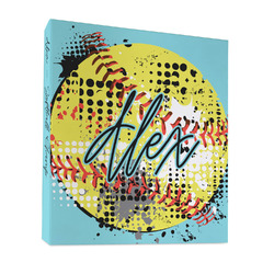 Softball 3 Ring Binder - Full Wrap - 1" (Personalized)