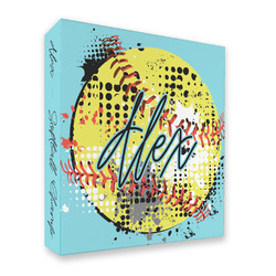 Softball 3 Ring Binder - Full Wrap - 2" (Personalized)