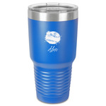 Softball 30 oz Stainless Steel Tumbler - Royal Blue - Single-Sided (Personalized)