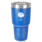 Softball 30 oz Stainless Steel Ringneck Tumbler - Blue - Front