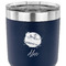 Softball 30 oz Stainless Steel Ringneck Tumbler - Navy - CLOSE UP