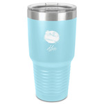 Softball 30 oz Stainless Steel Tumbler - Teal - Single-Sided (Personalized)