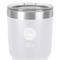 Softball 30 oz Stainless Steel Ringneck Tumbler - White - Close Up