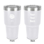 Softball 30 oz Stainless Steel Tumbler - White - Double-Sided (Personalized)