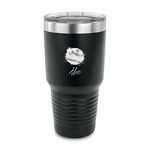 Softball 30 oz Stainless Steel Tumbler - Black - Single Sided (Personalized)