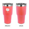 Softball 30 oz Stainless Steel Ringneck Tumblers - Coral - Single Sided - APPROVAL