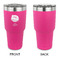 Softball 30 oz Stainless Steel Ringneck Tumblers - Pink - Single Sided - APPROVAL