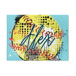 Softball 5' x 7' Indoor Area Rug (Personalized)