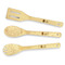 Softball Bamboo Cooking Utensils Set - Double Sided - FRONT