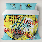 Softball Duvet Cover Set - King (Personalized)