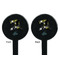 Softball Black Plastic 7" Stir Stick - Double Sided - Round - Front & Back