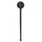 Softball Black Plastic 7" Stir Stick - Round - Single Stick