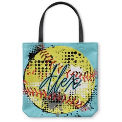 Softball Canvas Tote Bag - Large - 18"x18" (Personalized)