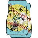 Softball Car Floor Mats (Front Seat) (Personalized)