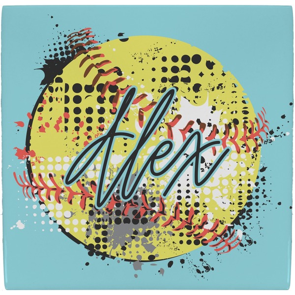 Custom Softball Ceramic Tile Hot Pad (Personalized)