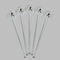 Softball Clear Plastic 7" Stir Stick - Round - Fan View