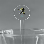 Softball 7" Round Plastic Stir Sticks - Clear (Personalized)