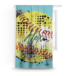Softball Curtain - 50"x84" Panel (Personalized)