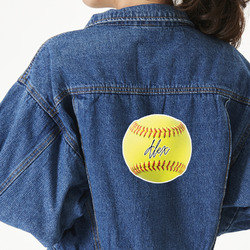 Softball Twill Iron On Patch - Custom Shape - X-Large - Set of 4 (Personalized)