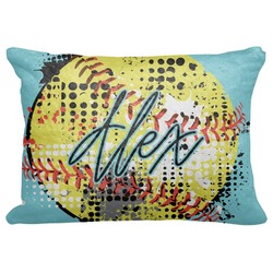 Softball Decorative Baby Pillowcase - 16"x12" (Personalized)