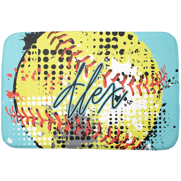 Custom Softball Dish Drying Mat (Personalized)