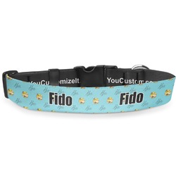 Softball Deluxe Dog Collar - Small (8.5" to 12.5") (Personalized)