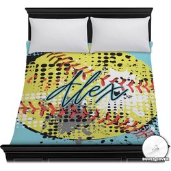 Softball Duvet Cover - Full / Queen (Personalized)