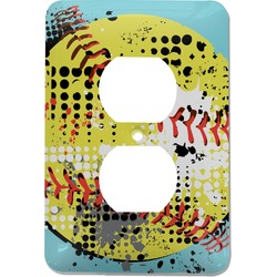 Softball Electric Outlet Plate