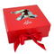 Softball Gift Boxes with Magnetic Lid - Red - Front