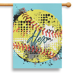 Softball 28" House Flag (Personalized)