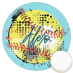 Softball Printed Cookie Topper - 3.25" (Personalized)