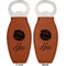 Softball Leather Bar Bottle Opener - Front and Back