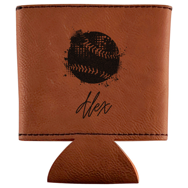 Custom Softball Leatherette Can Sleeve (Personalized)