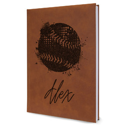 Softball Leatherette Journal - Large - Single Sided (Personalized)
