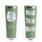 Softball Light Green RTIC Everyday Tumbler - 28 oz. - Front and Back