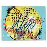 Softball Single-Sided Linen Placemat - Single w/ Name or Text